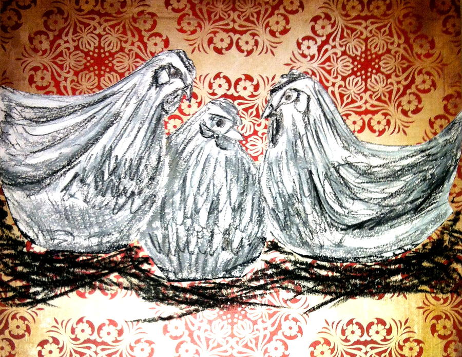 nude drawing hens