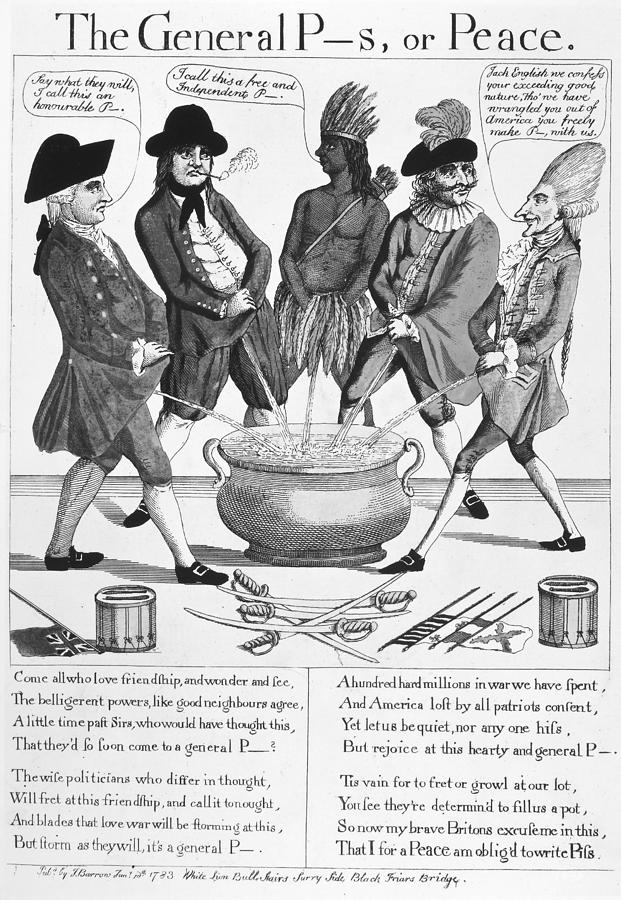 Treaty Of Paris Cartoon Photograph By Granger