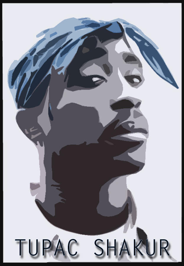 Tupac Shakur Digital Art By Chris Campbell