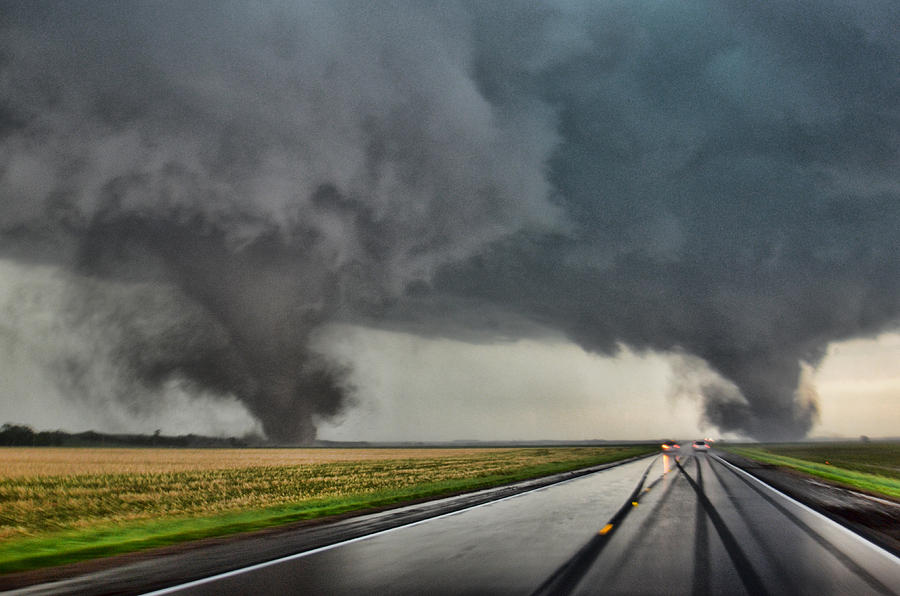 Twin Tornadoes Of Pilger Photograph By Tony Laubach