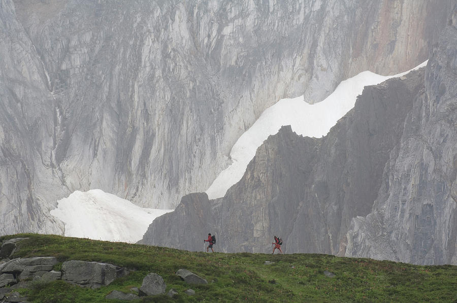 Two Hikers In Alpine Tundra Photograph By Topher Donahue Fine Art America