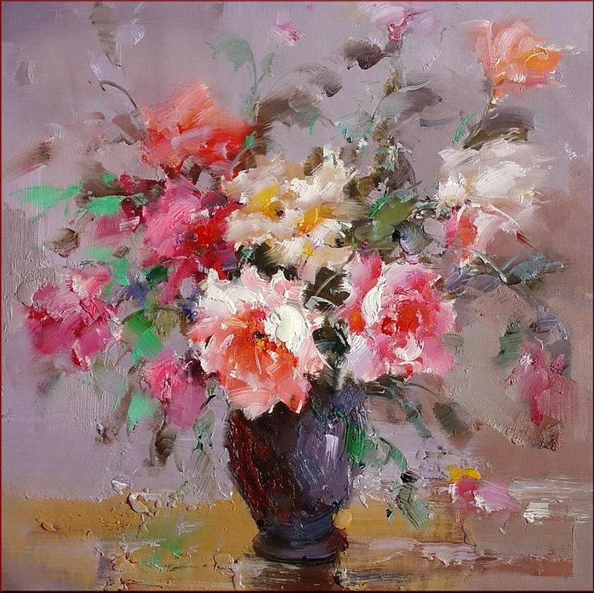 Vase With Flowers Painting