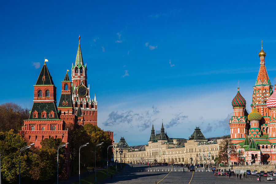 View Of Moscow Kremlin Towers And Red Square In Autumn Photograph By Alexander Senin