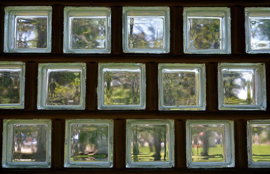 Vintage Glass Block Window Photograph by Helene Dignard