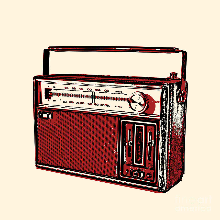 facing of an old transistor radio