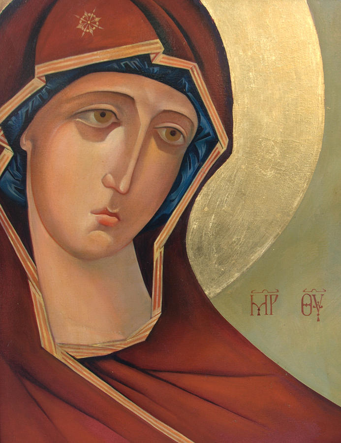 Virgin Mary Painting By Larisa Ivakina Clevenger