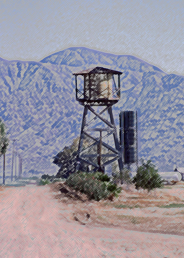 Water Tower Drawing by Douglas Settle