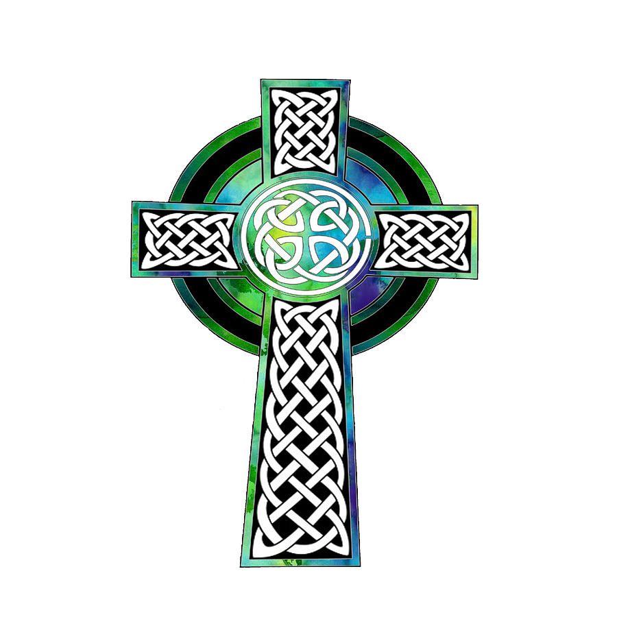 Кельтский крест на прозрачном фоне