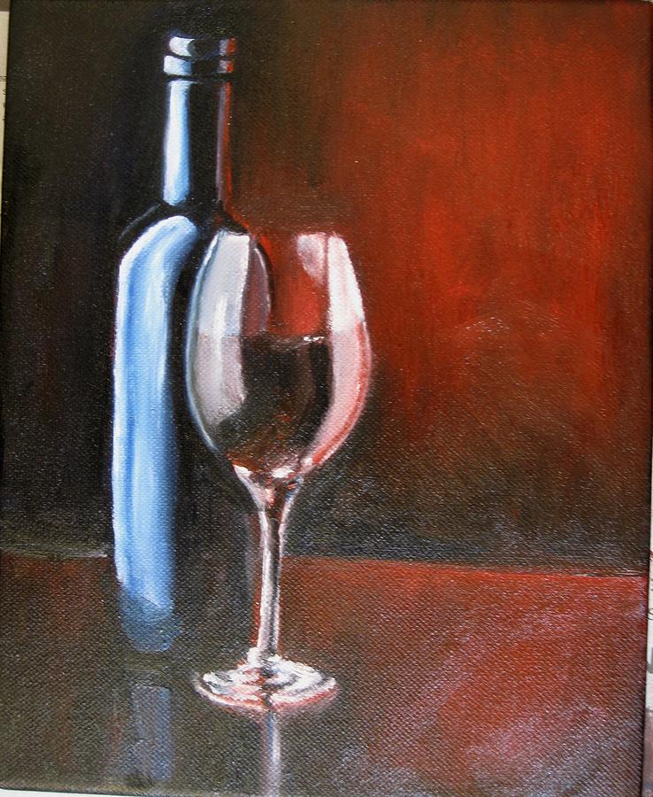 Glass Study Brown by wine And painting  kits Ami Wine glass