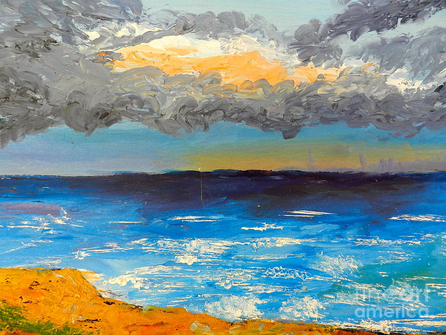 wollongong beach painting by pamela meredith wollongong beach painting by pamela meredith
