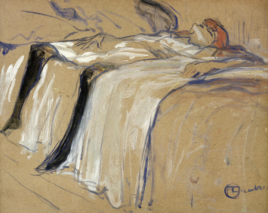 Woman Lying On Her Back Drawing By Henri De Toulouse Lautrec