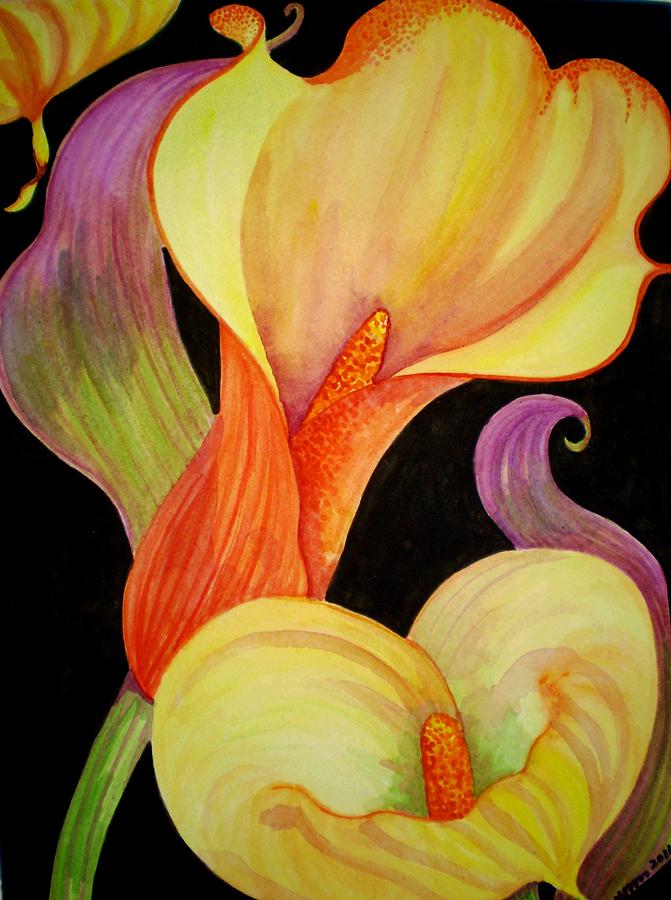 yellow-calla-lily-painting-by-leslie-gwynn