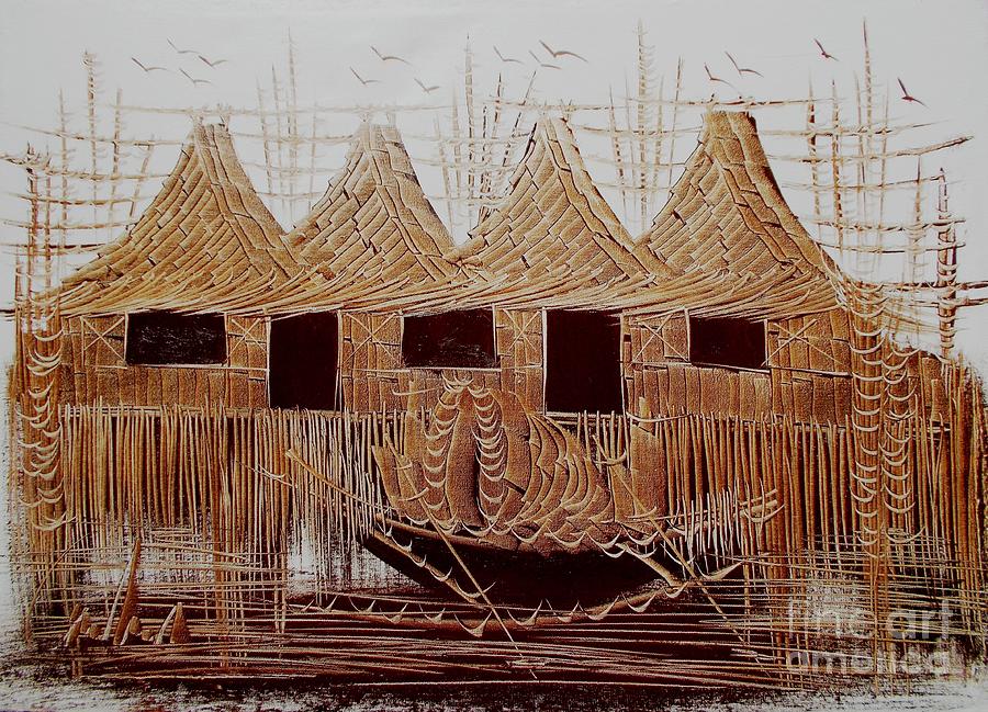 Zamboanga Huts Painting By Roberto Prusso Pixels