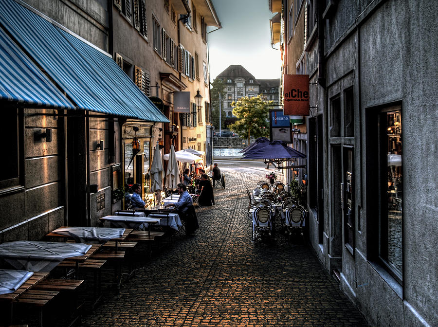 Zurich Old Town Cafe Photograph by Jim Hill