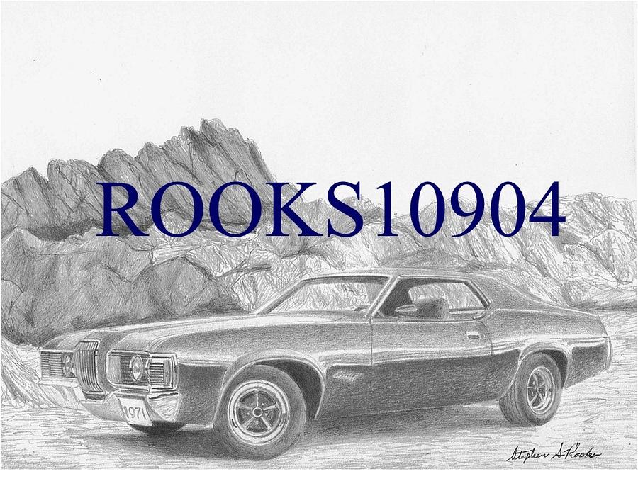 1971 Mercury Cougar Drawing Stephen Rooks