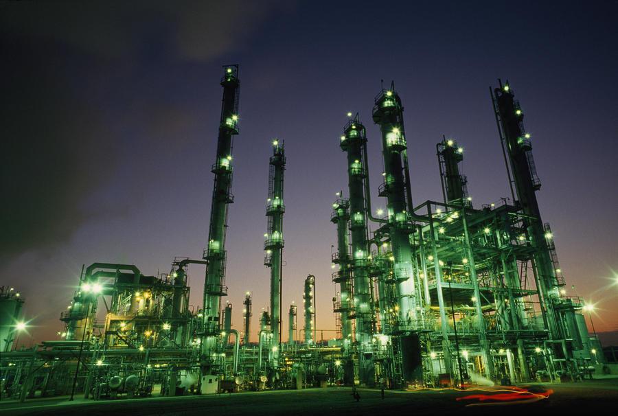 an oil refinery