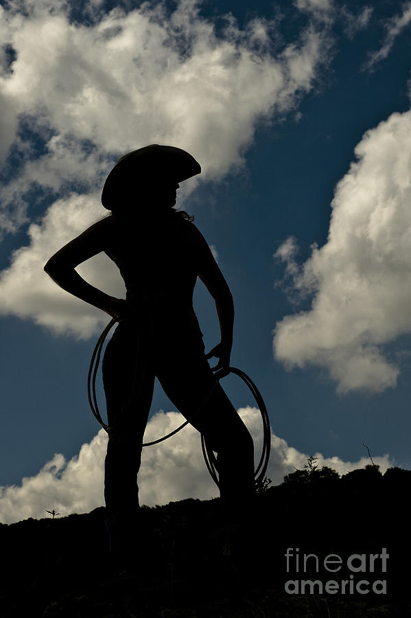 Cowgirl Silhouette Photograph