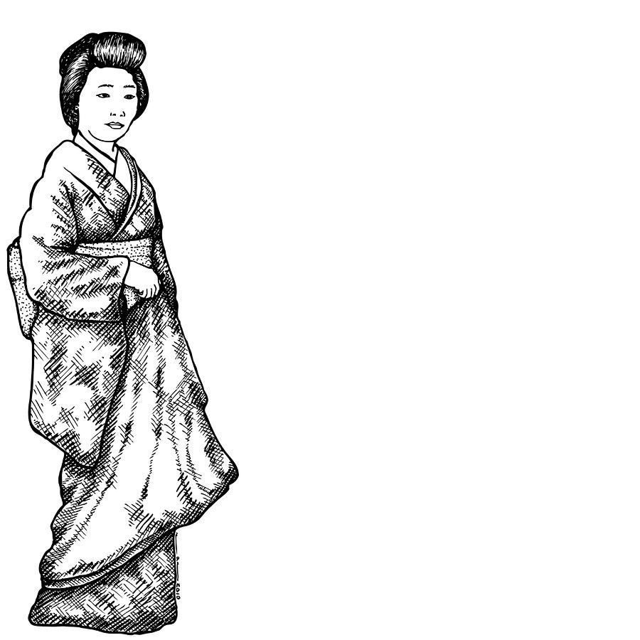 Drawing Of Geisha