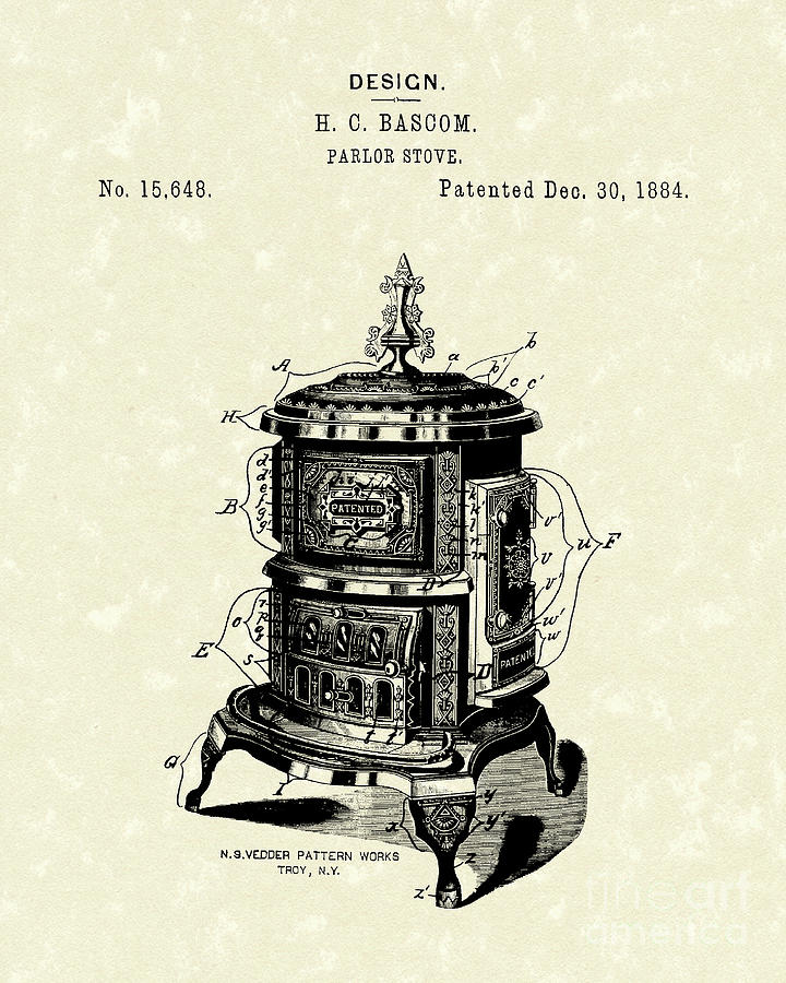 drawing of stove