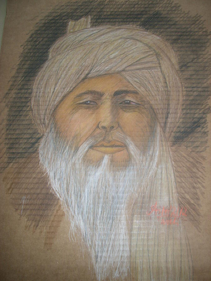 Pathan Old Man Poterate by <b>Abdul wali</b> Achakzai - 1-pathan-old-man-poterate-abdul-wali-achakzai