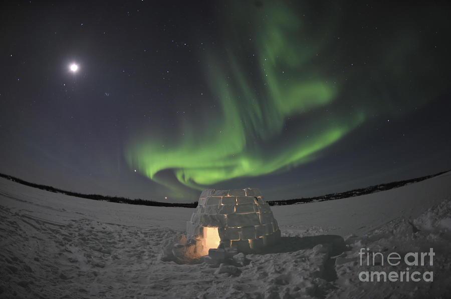 Aurora Borealis Over An Igloo On Walsh Photograph By Jiri Hermann