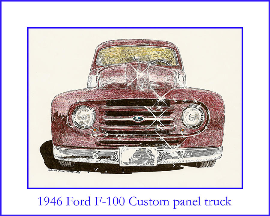 1946 Ford Panel Truck Painting 1946 Ford Panel Truck Fine Art Print Jack