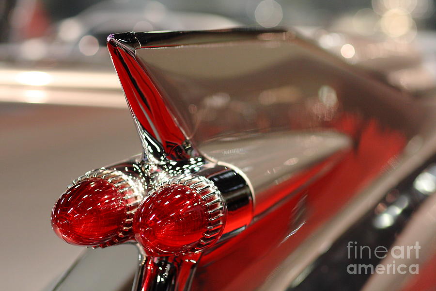 1959 Cadillac Convertible Wing View Closeup Photograph 1959 Cadillac 