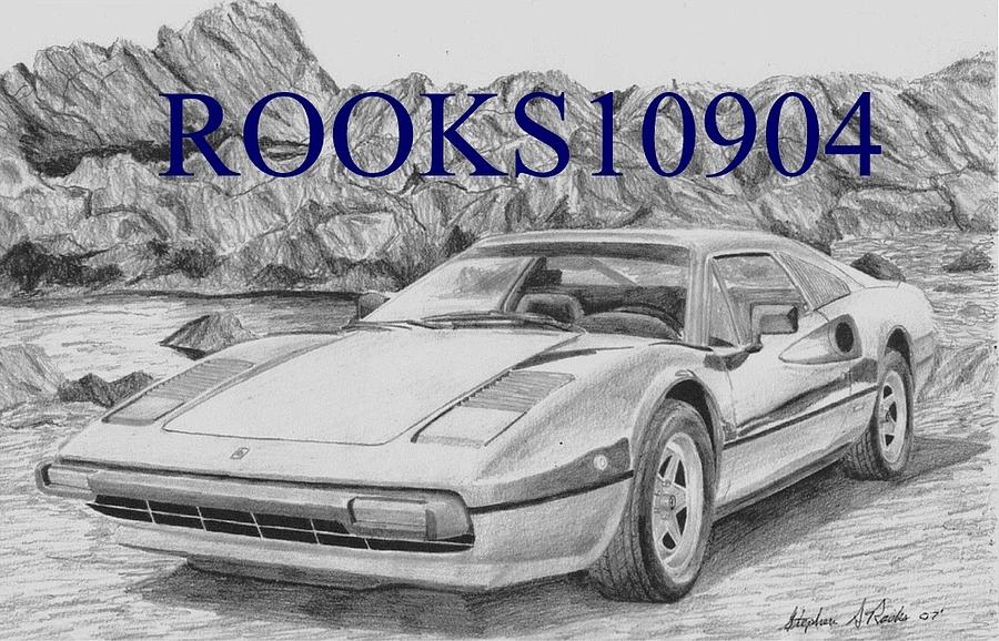 1977 Ferrari 308GTB Drawing Stephen Rooks