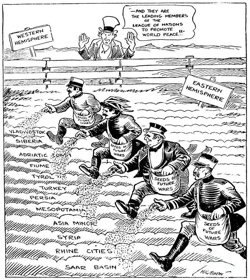 League Of Nations Cartoon Drawing by Granger