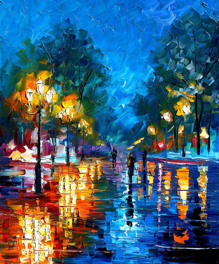 Night Park by Leonid Afremov