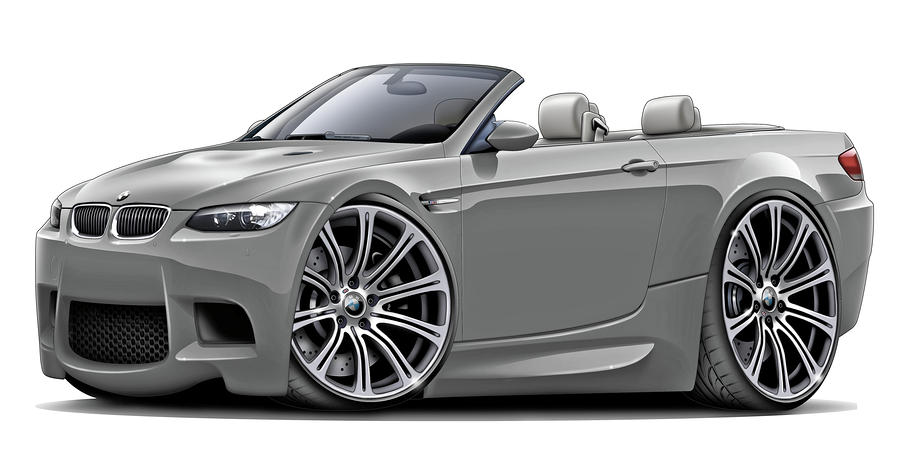 200811 BMW e93 M3 Grey Convertible Digital Art 200811 BMW e93 M3 Grey 