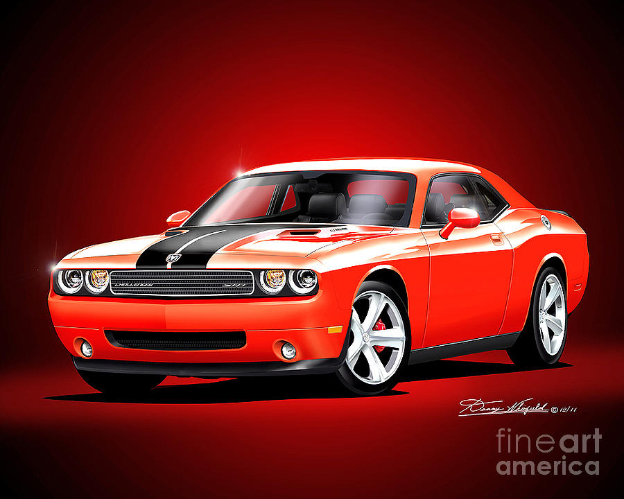 2008 Dodge Challenger Srt Limited Edition Drawing by Danny Whitfield
