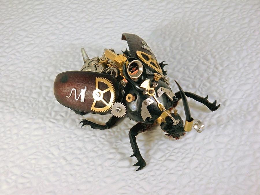 Steampunk Clockpunk Mechanical Bugs Sculpture by Dmitriy Khristenko