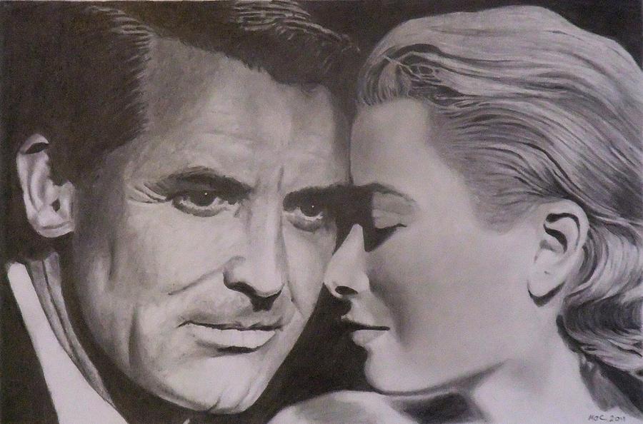 Cary Grant and Grace Kelly Drawing - Cary Grant and Grace Kelly Fine Art ... Cary Grant and Grace Kelly Drawing - Cary Grant and Grace Kelly Fine Art ...