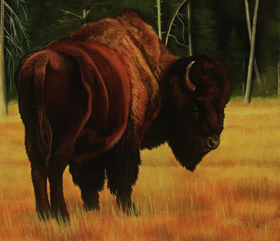 Yellowstone Bison Painting By Lucy Deane