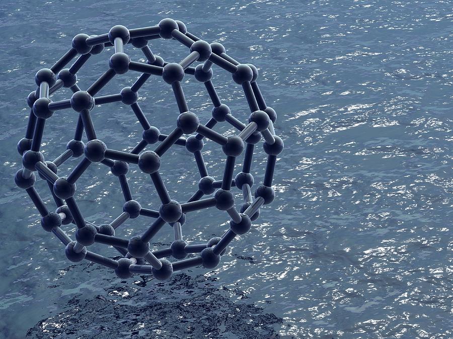 Buckyball Molecule Artwork 37 By Laguna Design