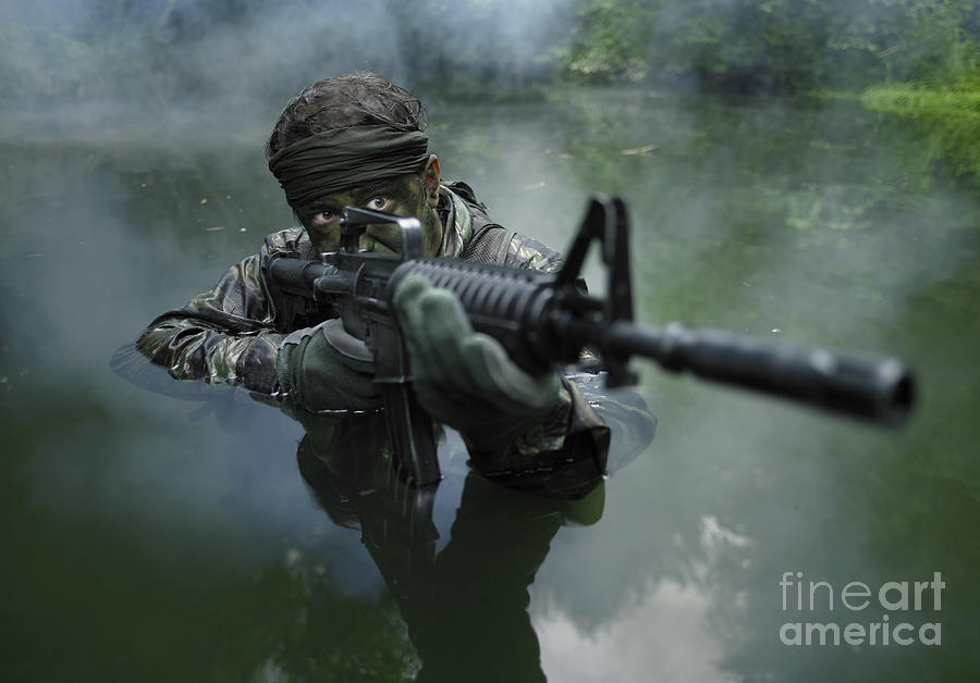 Special Operations Forces Soldier Photograph By Tom Weber