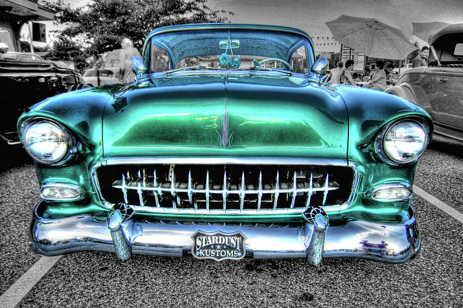 54 Chevy Bel Air Color and Black and White Photograph 54 Chevy Bel Air 