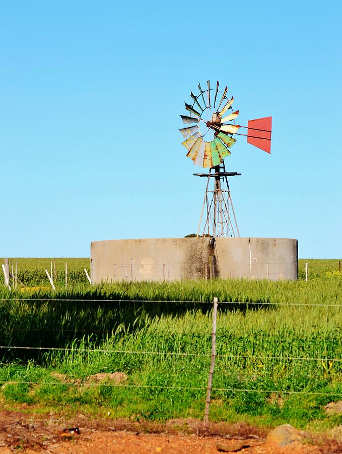 Water Pump; Windmill; Summer; Warm; Wind; Sky; Grass; South Africa 