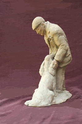 Man Dog Sculpture