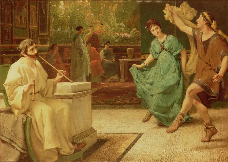 A Roman Dance Painting By Sir Lawrence Alma Tadema