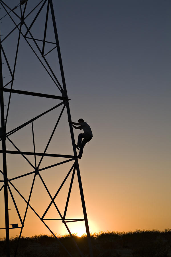 A Man Climbing