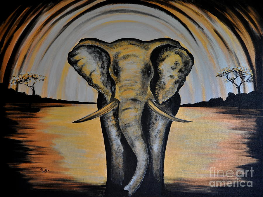 Abstract Elephant Art