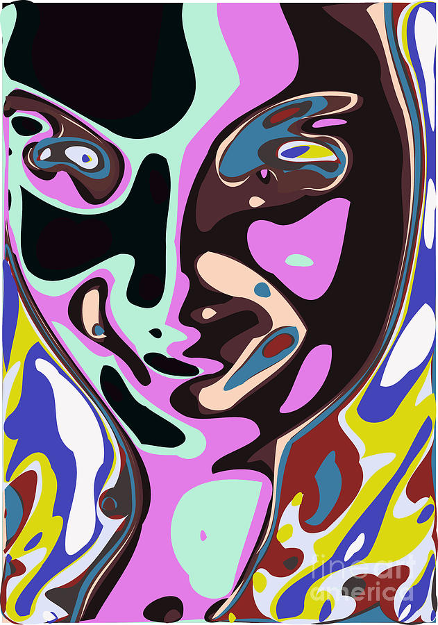 Abstract Face 8 Digital Art by Chris Butler