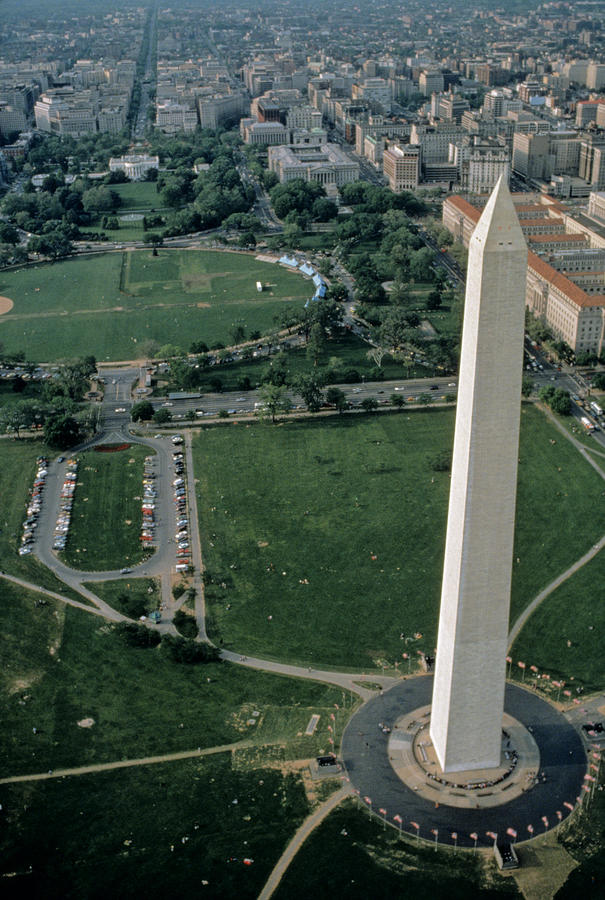 Aerial View Of The White House, Elipse by Kenneth Garrett
