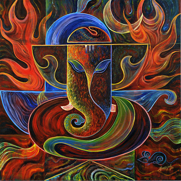 Agni Ganapati Painting