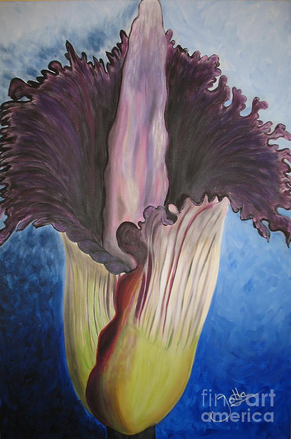 Amorphophallus titanum Painting - Amorphophallus titanum Fine Art Print Amorphophallus titanum Painting - Amorphophallus titanum Fine Art Print