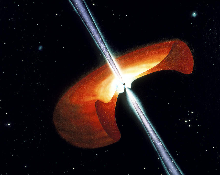 Artwork Showing A Mechanism For Gamma Ray Bursts Photograph By Nasa