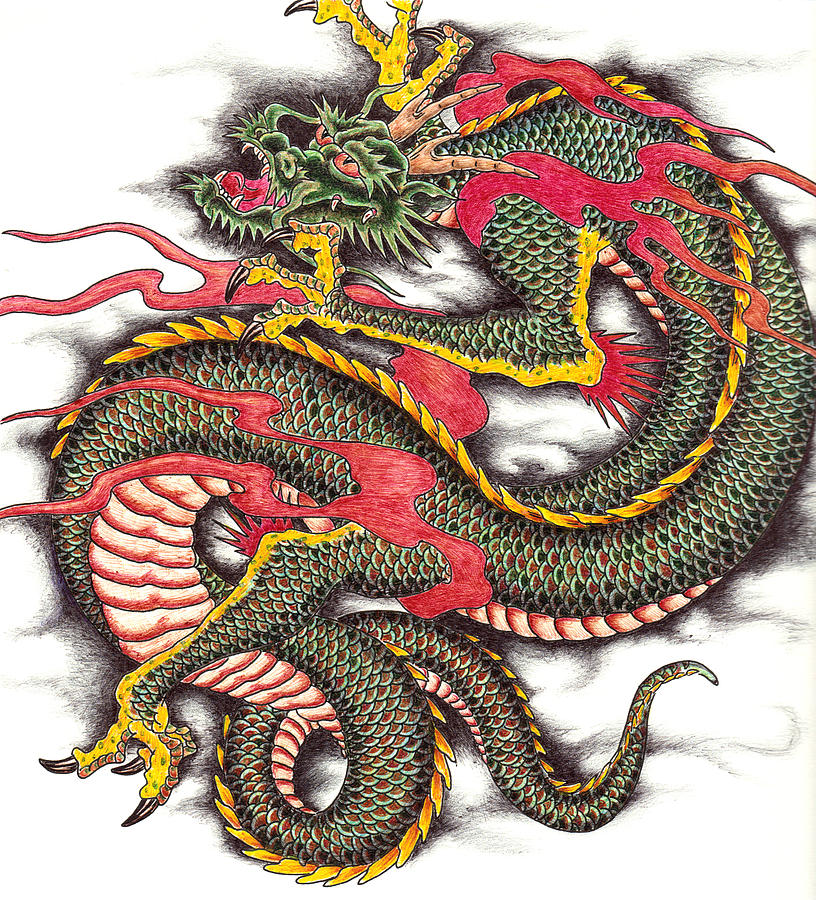 Asian Dragon Drawing