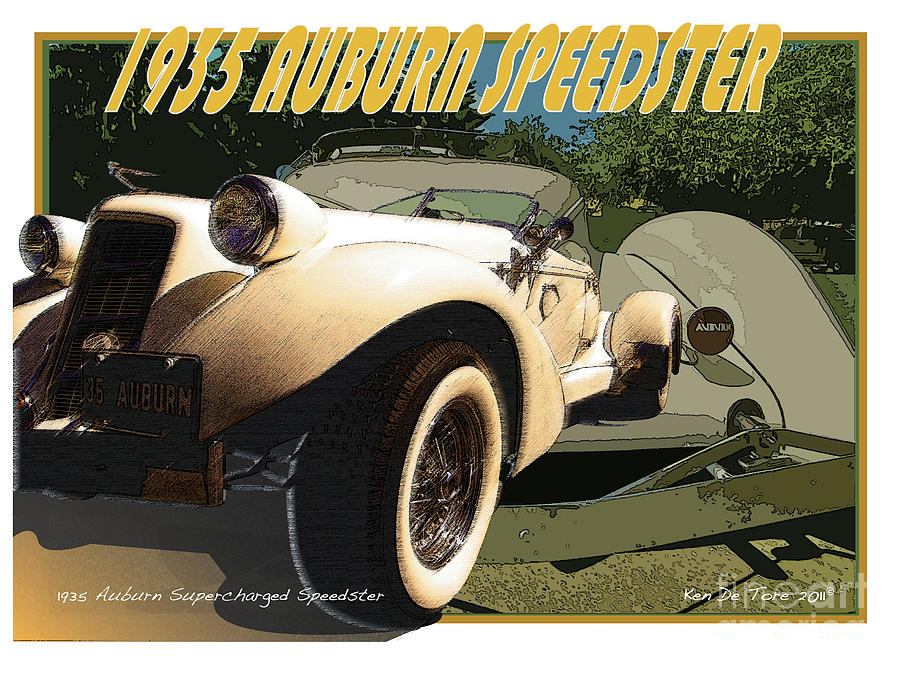 Auburn Speedster Digital Art Auburn Speedster Fine Art Print Kenneth De 